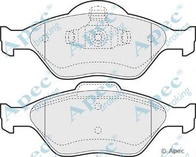 APEC BRAKING pad1117 -  Комплект тормозных колодок, дисковый тормоз